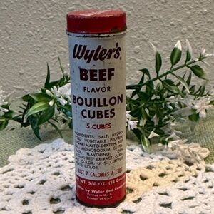 Rare Vintage Tin for Wyler's Beef Flavor Bouillon Cubes